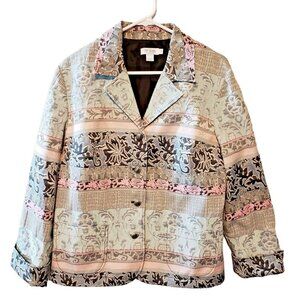 City Blues By Koret Womens Blazer‎ Jacket Size 14 Multicolor pockets